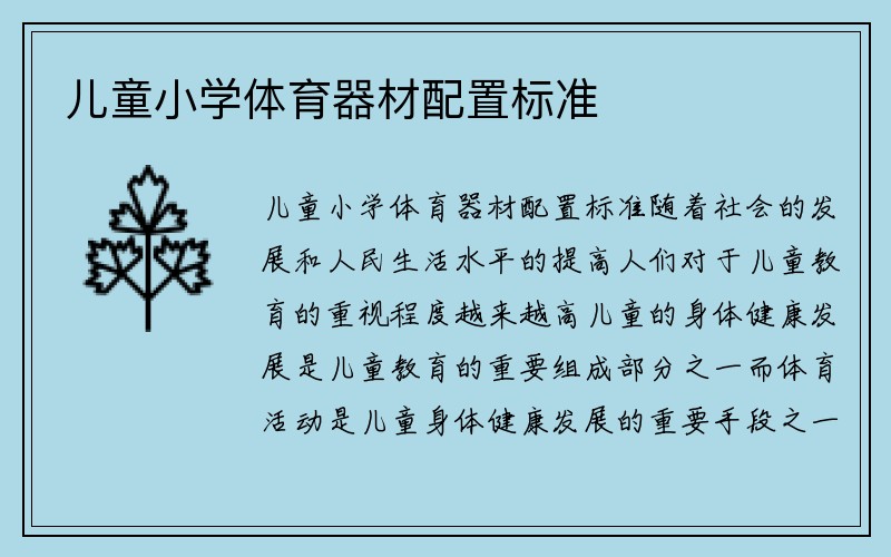 儿童小学体育器材配置标准